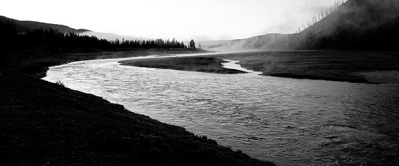 MADISON RIVER WITH FOG